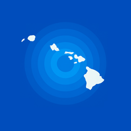 Hawaii Ocean Map Logo